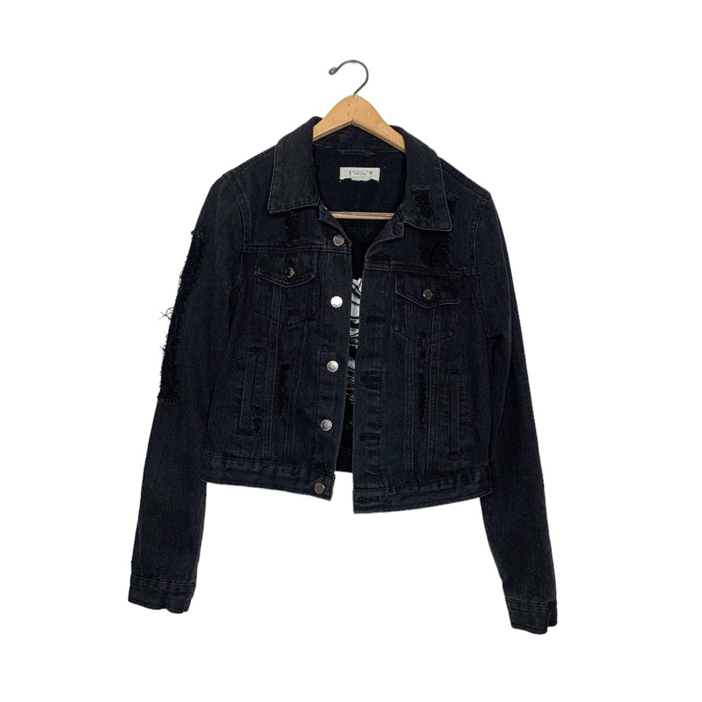 Ci Sono Black Denim Jean Jacket